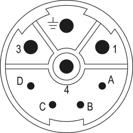 Insert mâle 7 pôles +PE