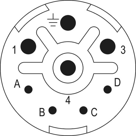 Insert femelle 7 pôles +PE