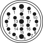 Isolant femelle 19 pôles