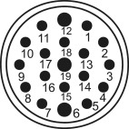 Isolant mâle 19 pôles