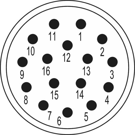 Isolant mâle 16 pôles