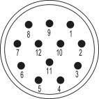 Isolant femelle 12 pôles