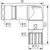 Connecteur à angle droit M23
