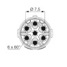 Isolant femelle 6+PE